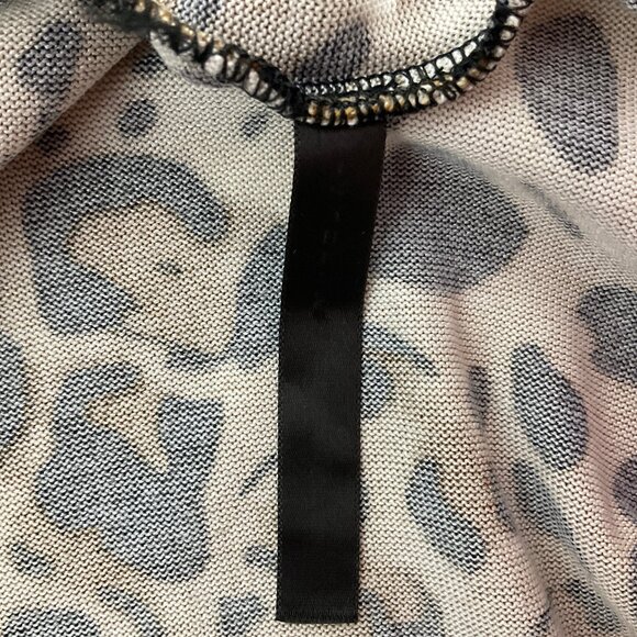 Animal Print Open Front Cardigan Sz L Isabella Rodriguez - Picture 5 of 10